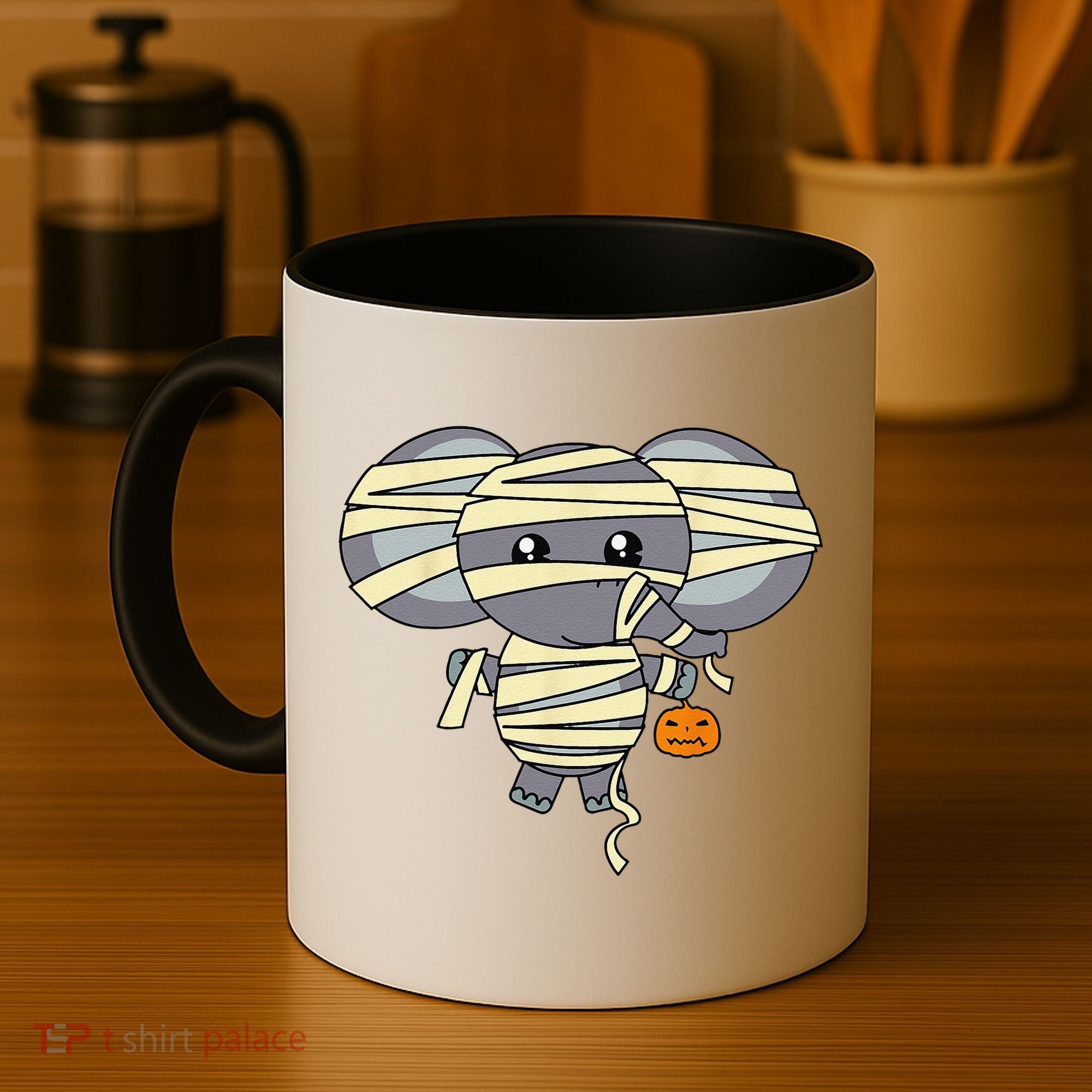 Mummy Elephant Trick Or Treating Costume Cute Halloween Gift Coffee Mug
