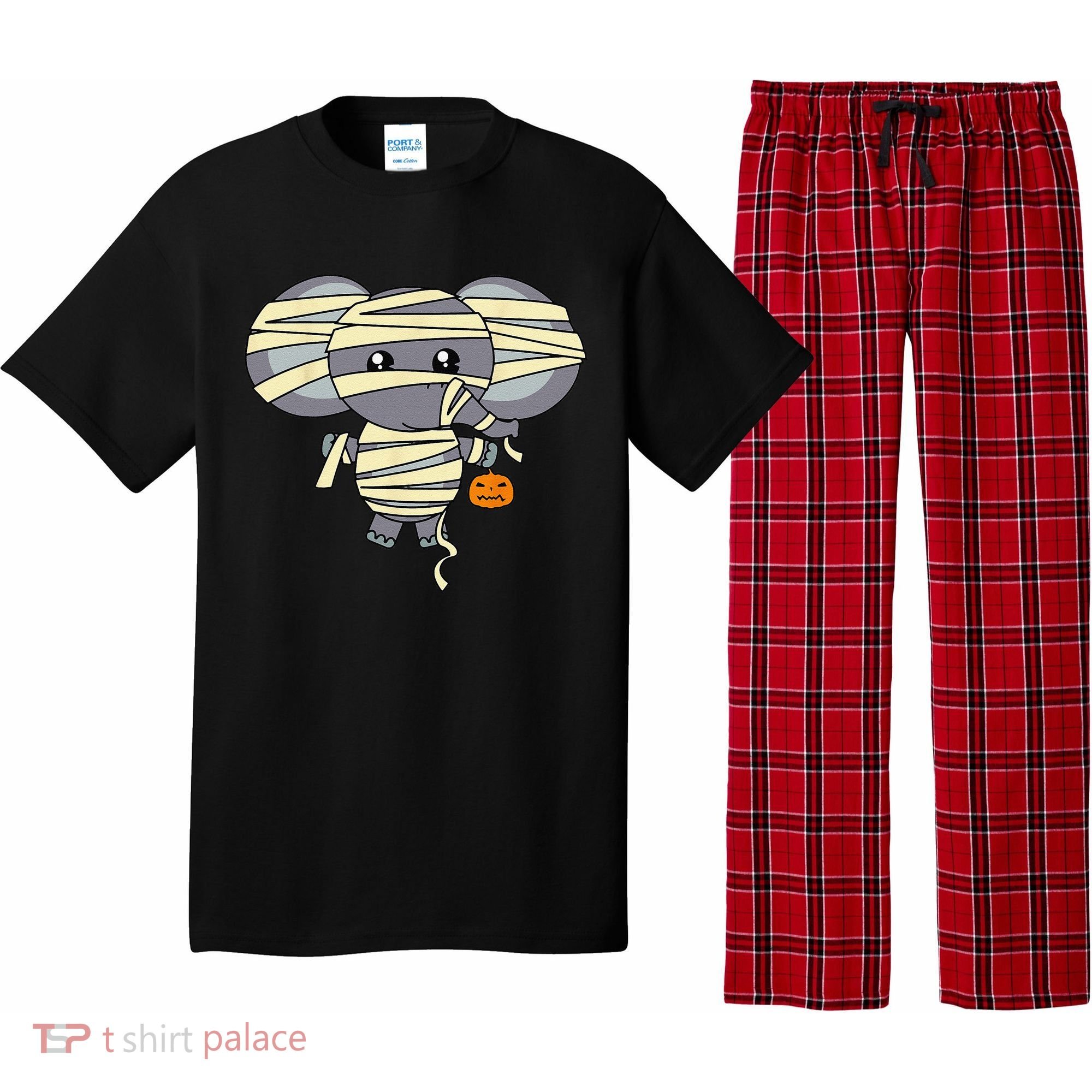 Mummy Elephant Trick Or Treating Costume Cute Halloween Gift Pajama Set