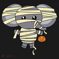 Mummy Elephant Trick Or Treating Costume Cute Halloween Gift Women's Hoodie thumb 2
