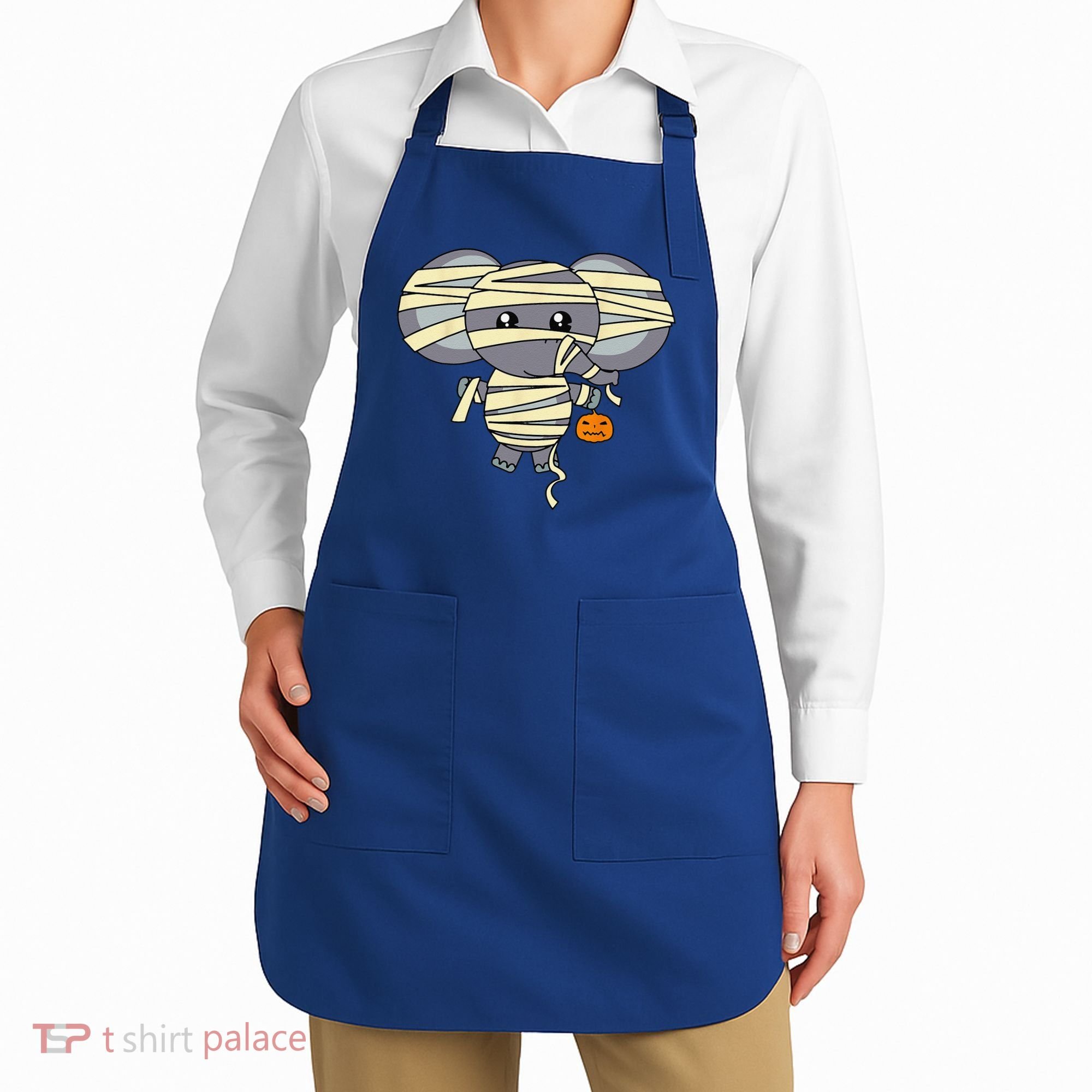 Mummy Elephant Trick Or Treating Costume Cute Halloween Gift Apron