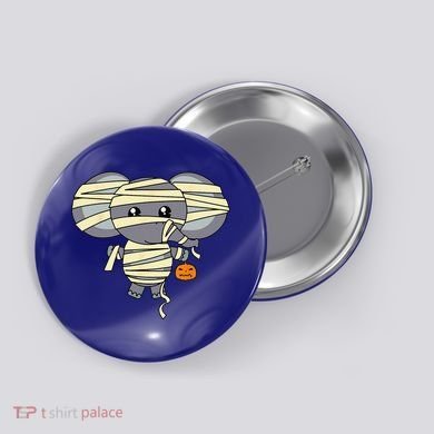 Mummy Elephant Trick Or Treating Costume Cute Halloween Gift Button