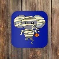 Mummy Elephant Trick Or Treating Costume Cute Halloween Gift Coaster thumb 0
