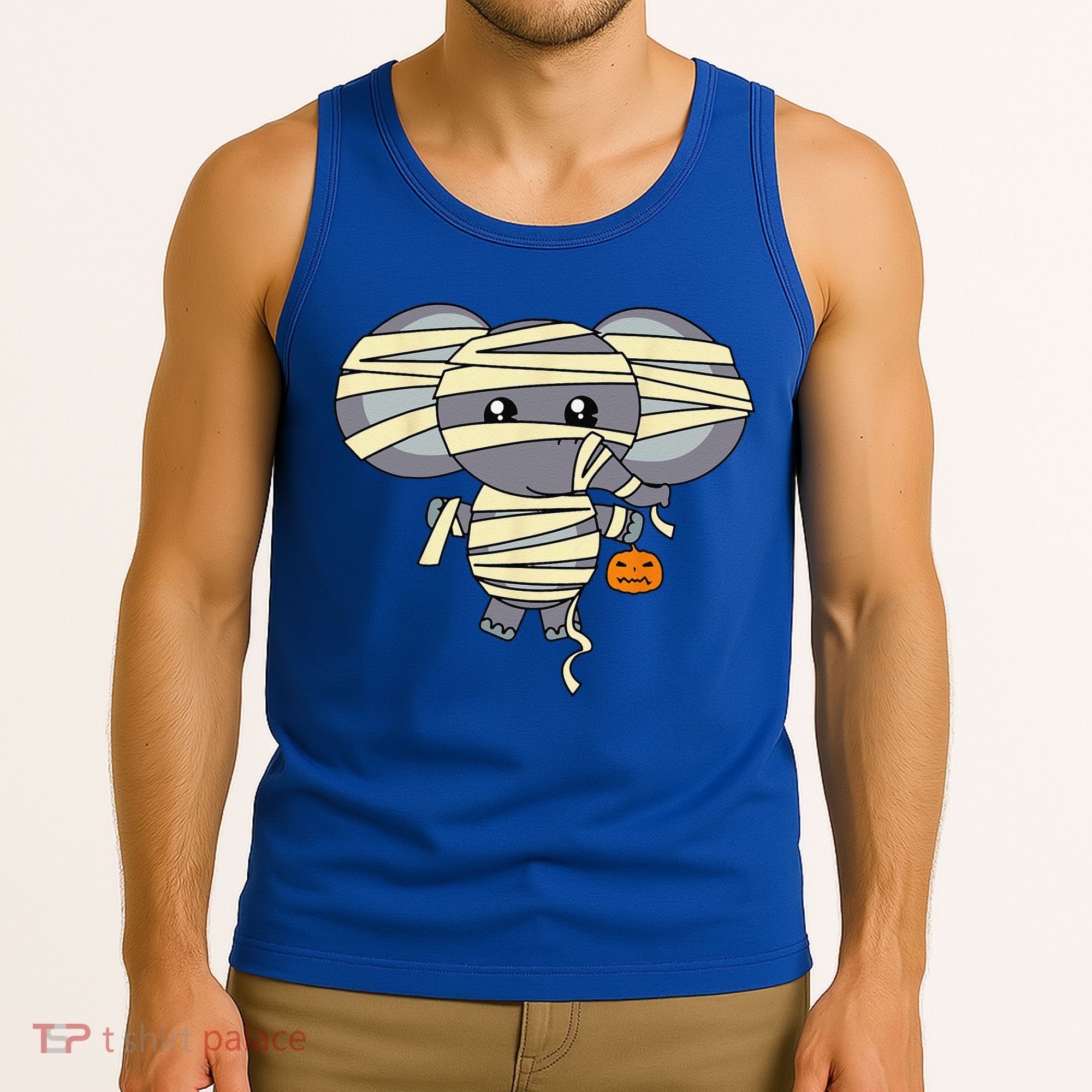 Mummy Elephant Trick Or Treating Costume Cute Halloween Gift Tank Top