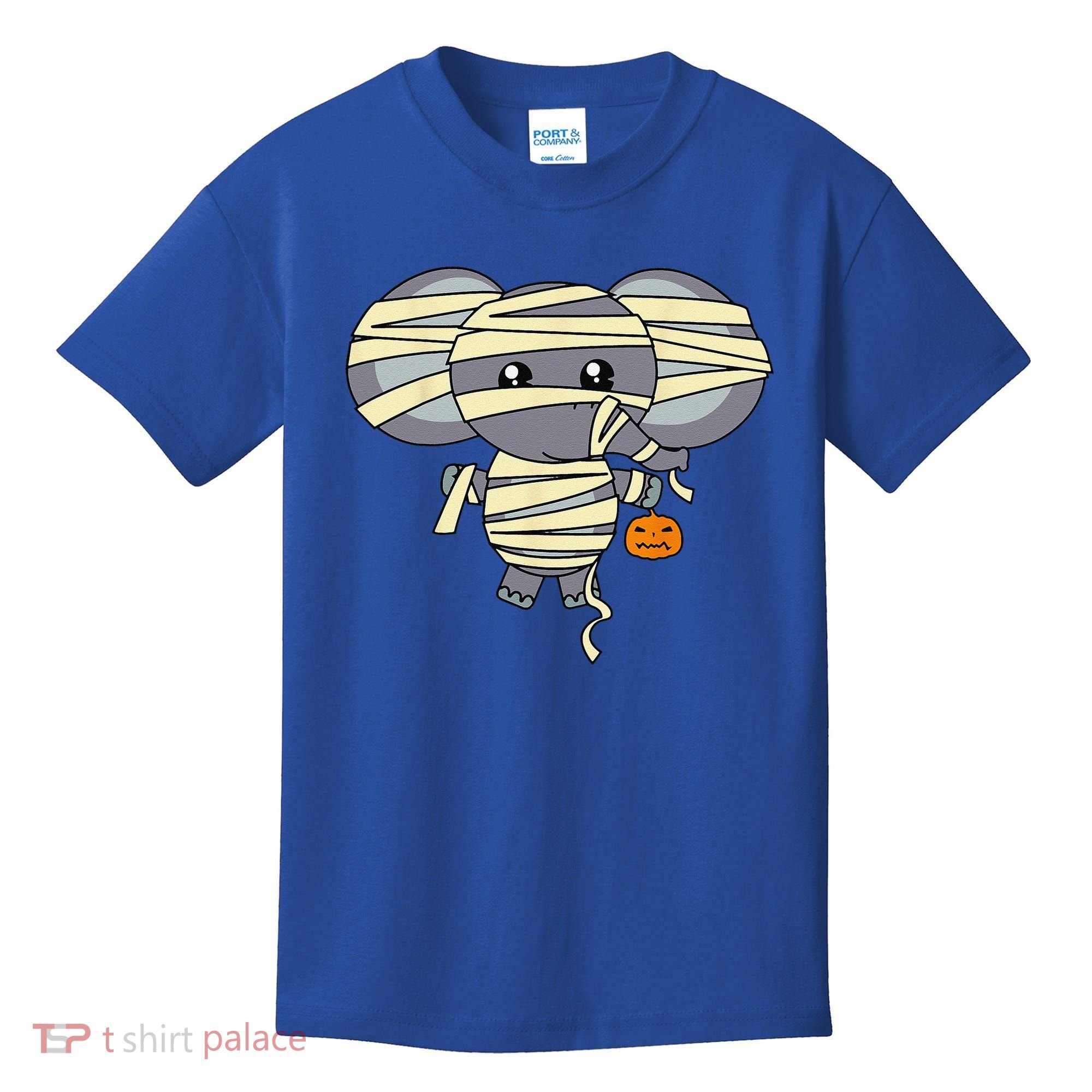 Mummy Elephant Trick Or Treating Costume Cute Halloween Gift Kids T-Shirt