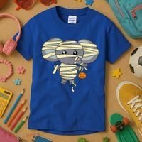 Mummy Elephant Trick Or Treating Costume Cute Halloween Gift Kids T-Shirt thumb 3