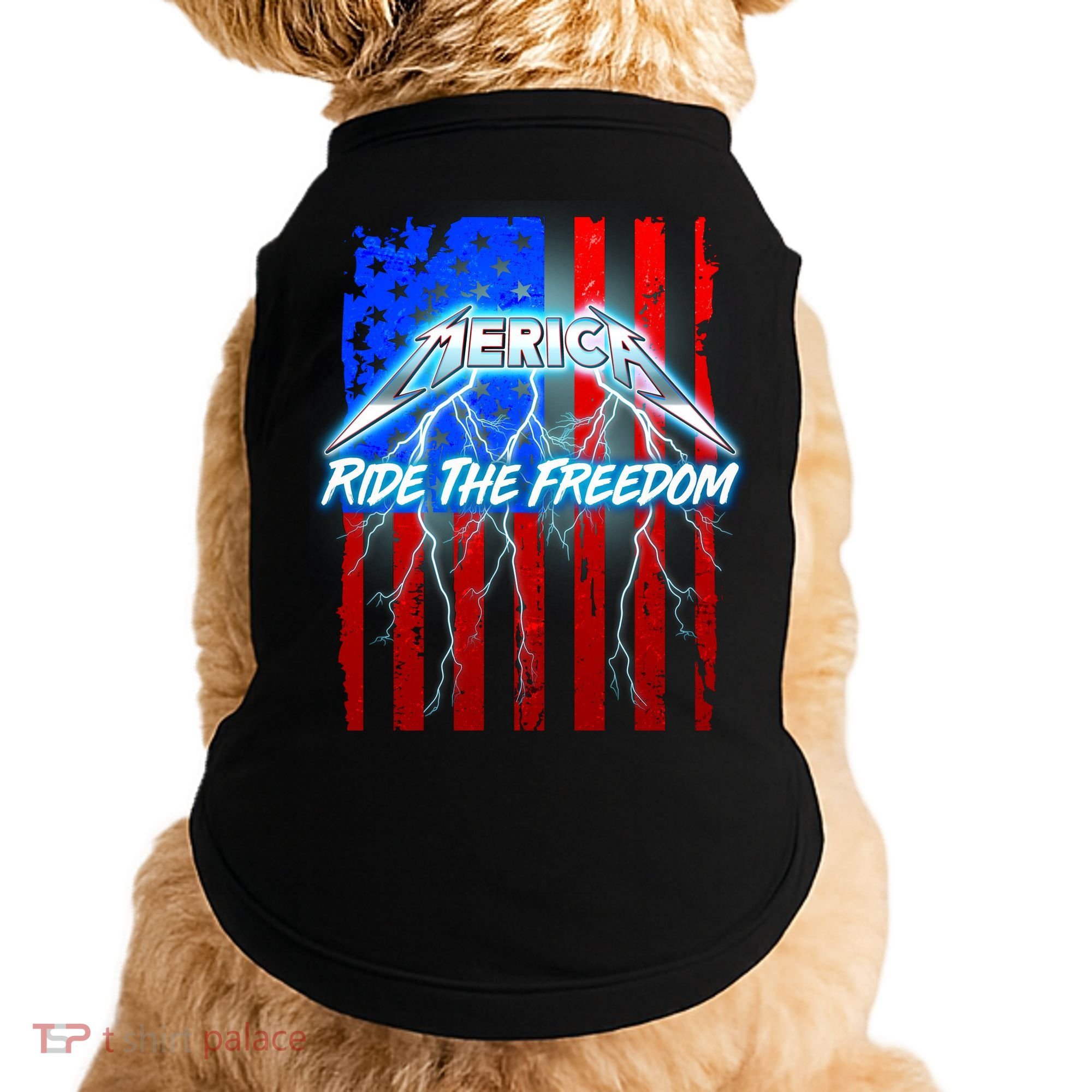 Metal Merica Ride The Freedom Doggie Tank