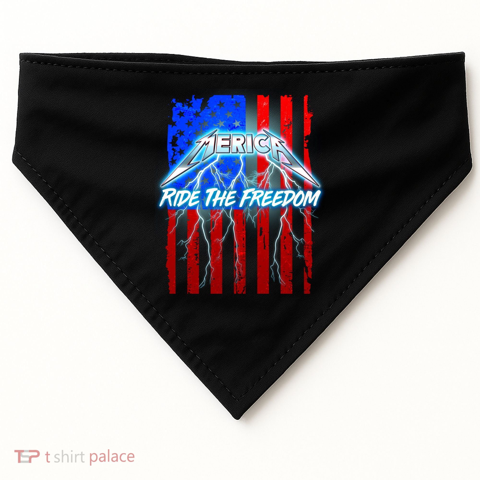 Metal Merica Ride The Freedom USA-Made Doggie Bandana