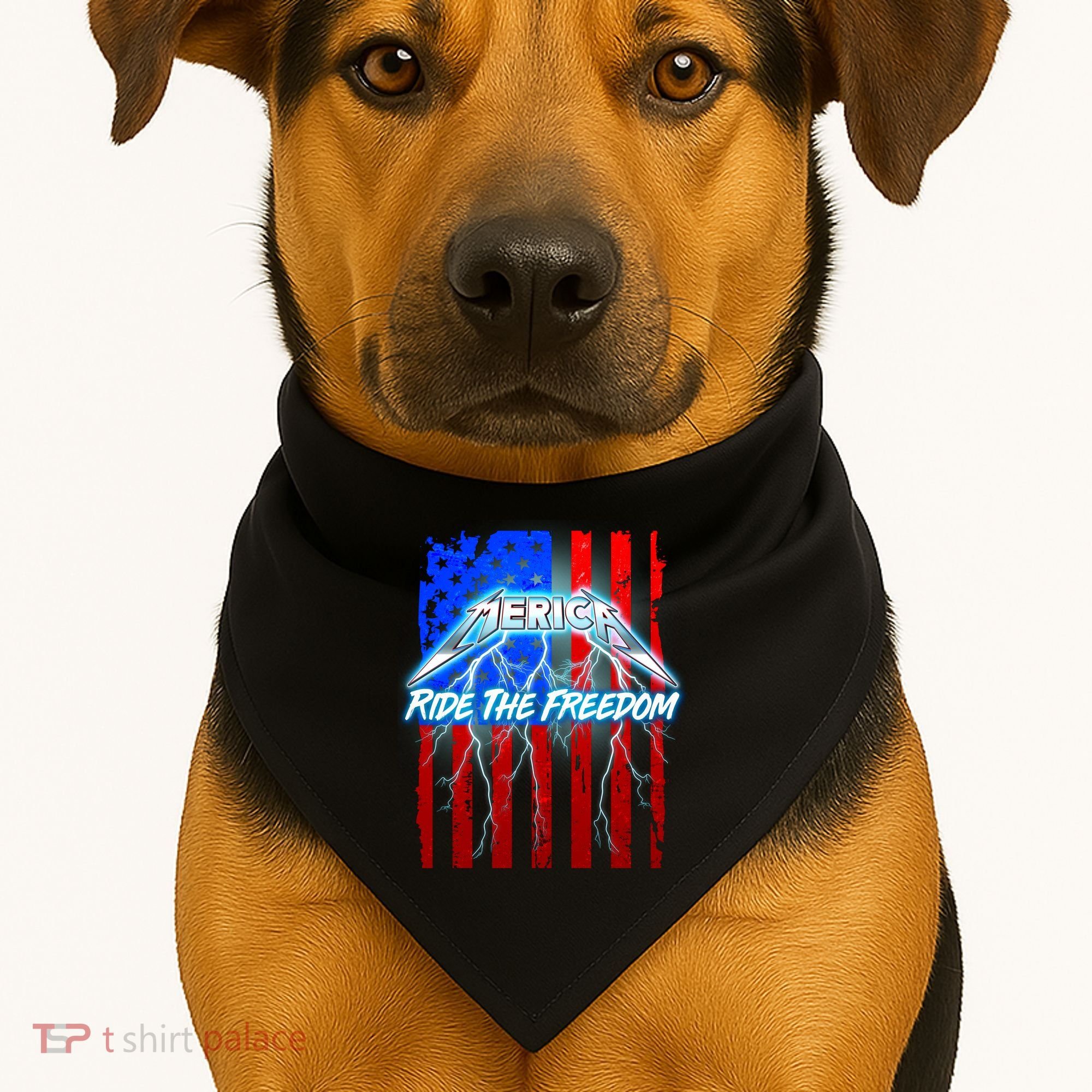 Metal Merica Ride The Freedom USA-Made Doggie Bandana