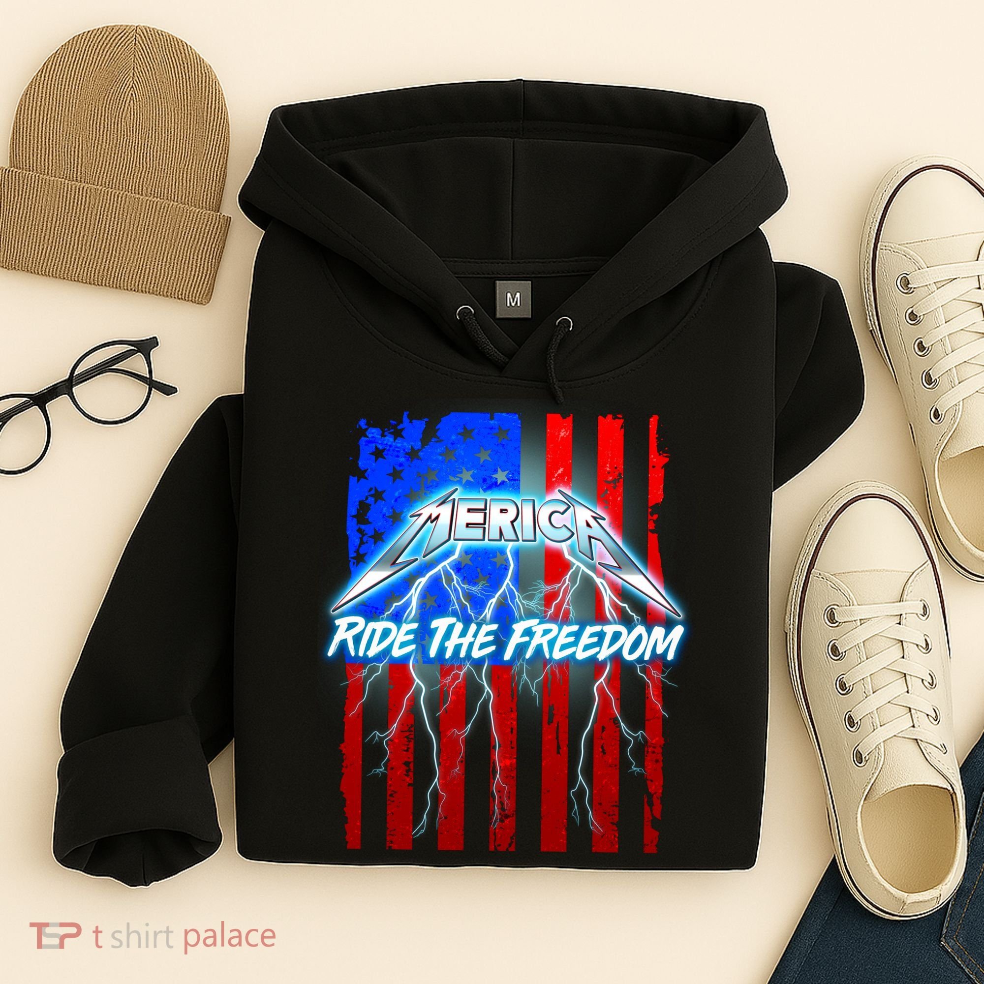 Metal Merica Ride The Freedom Hoodie