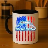 Metal Merica Ride The Freedom Coffee Mug thumb 4