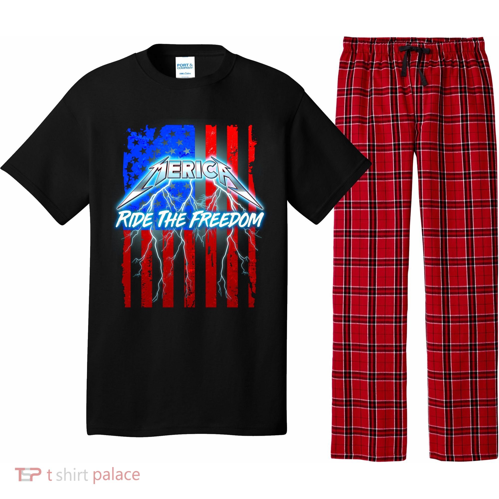 Metal Merica Ride The Freedom Pajama Set