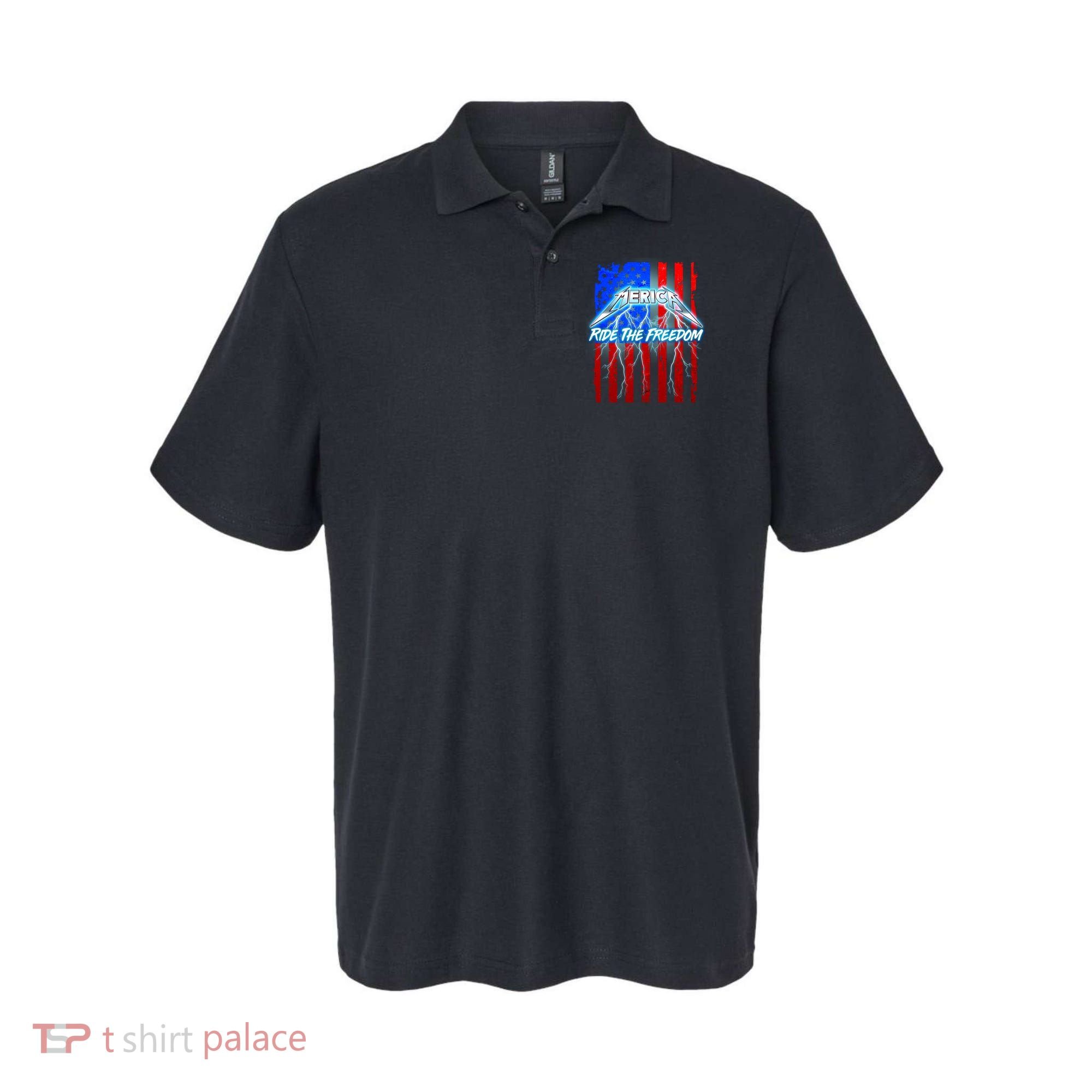 Metal Merica Ride The Freedom Polo