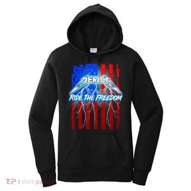 Metal Merica Ride The Freedom Women's Hoodie