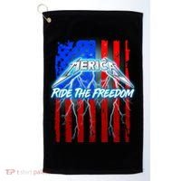 Metal Merica Ride The Freedom Golf Towel thumb 0