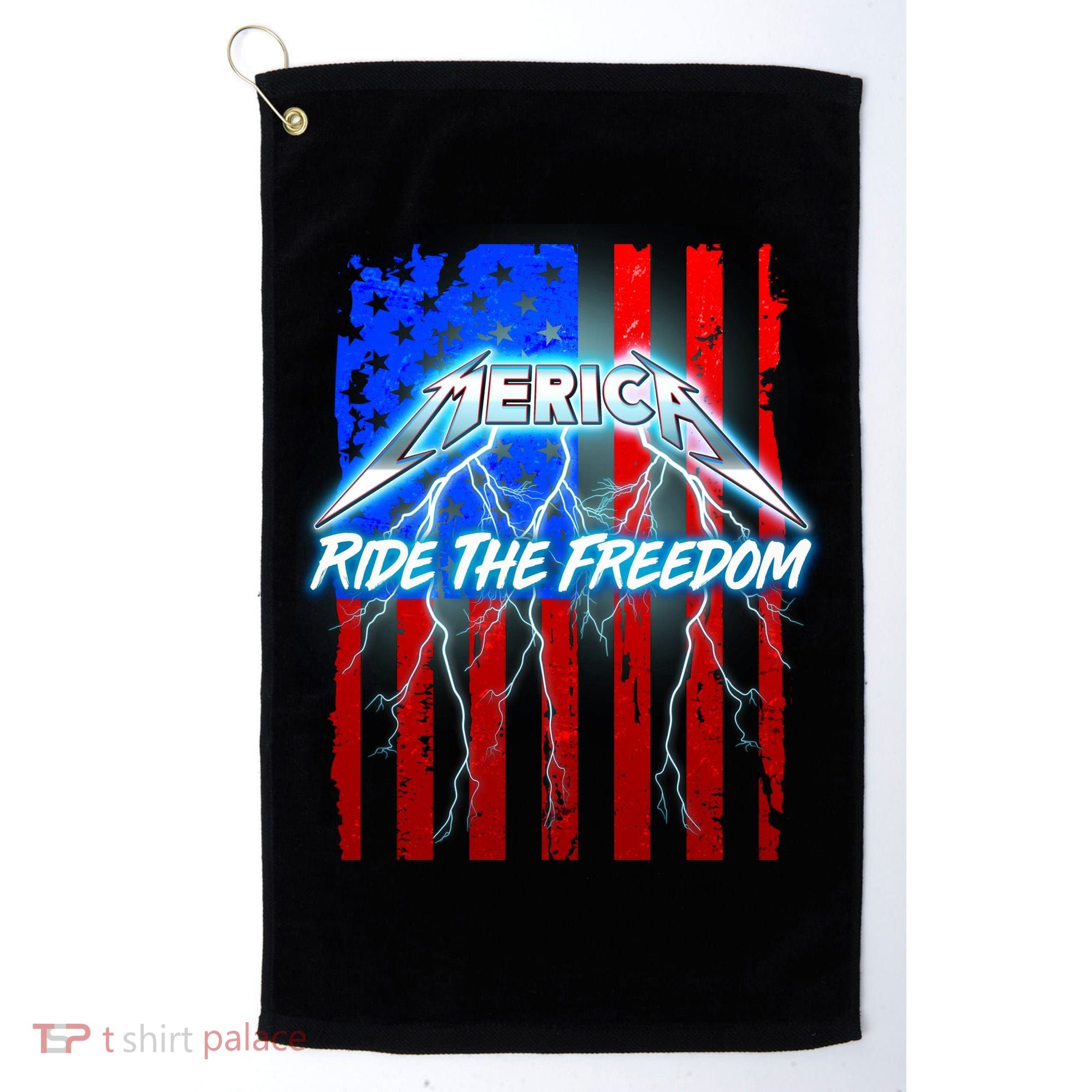Metal Merica Ride The Freedom Golf Towel