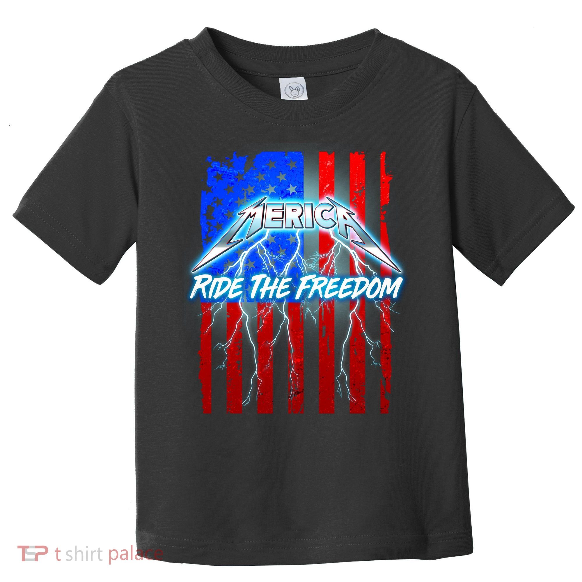 Metal Merica Ride The Freedom Toddler T-Shirt
