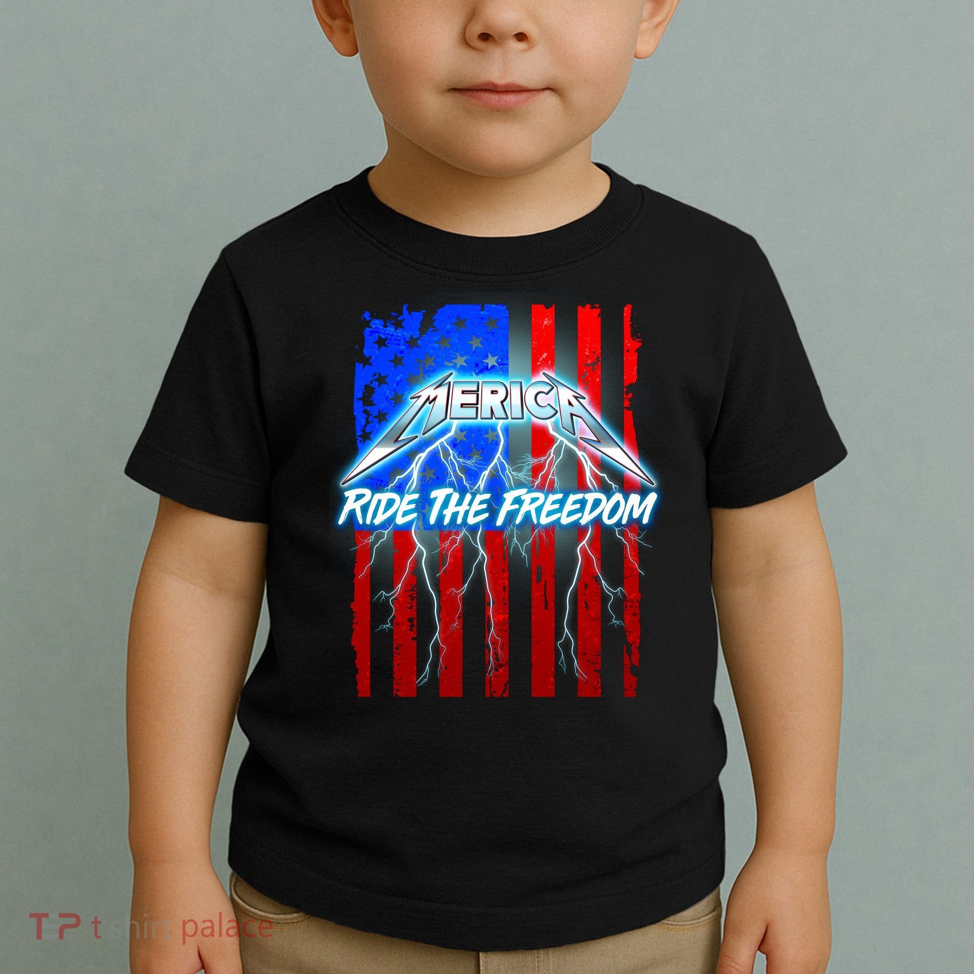 Metal Merica Ride The Freedom Toddler T-Shirt