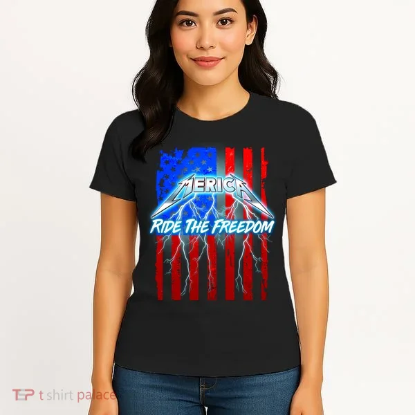 Metal Merica Ride The Freedom Women's T-Shirt