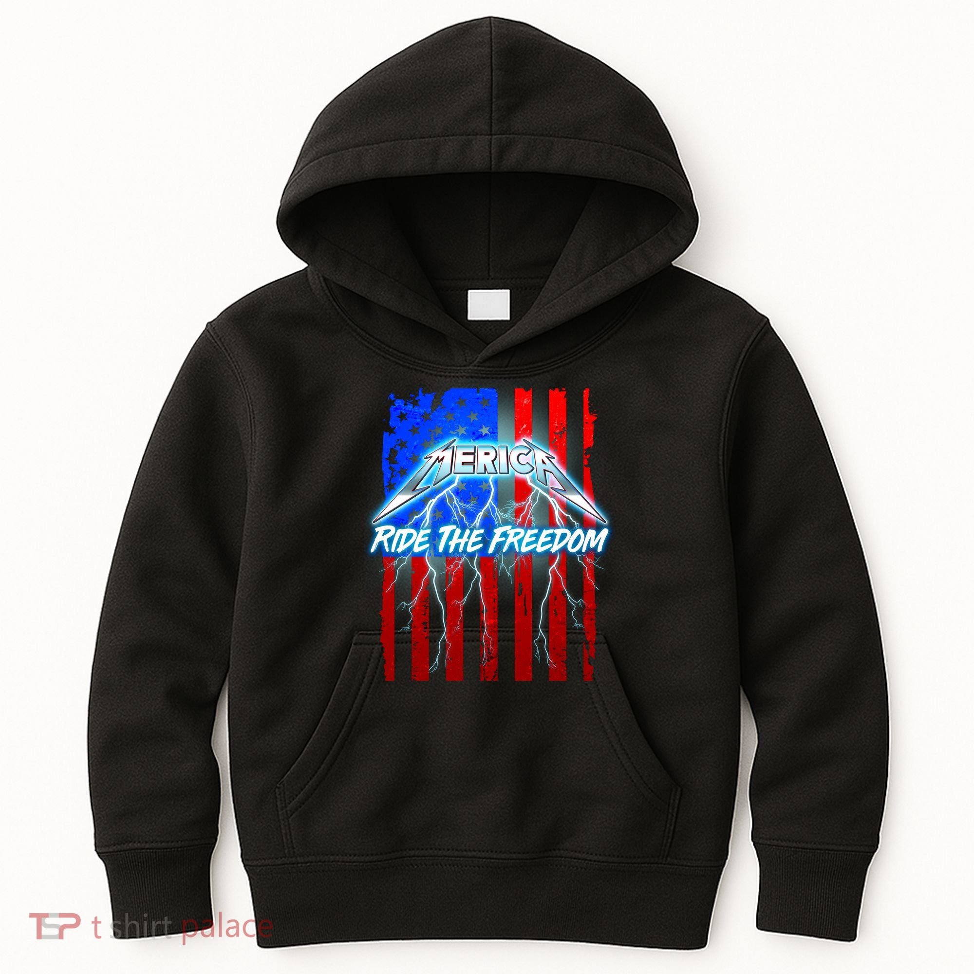 Metal Merica Ride The Freedom Kids Hoodie