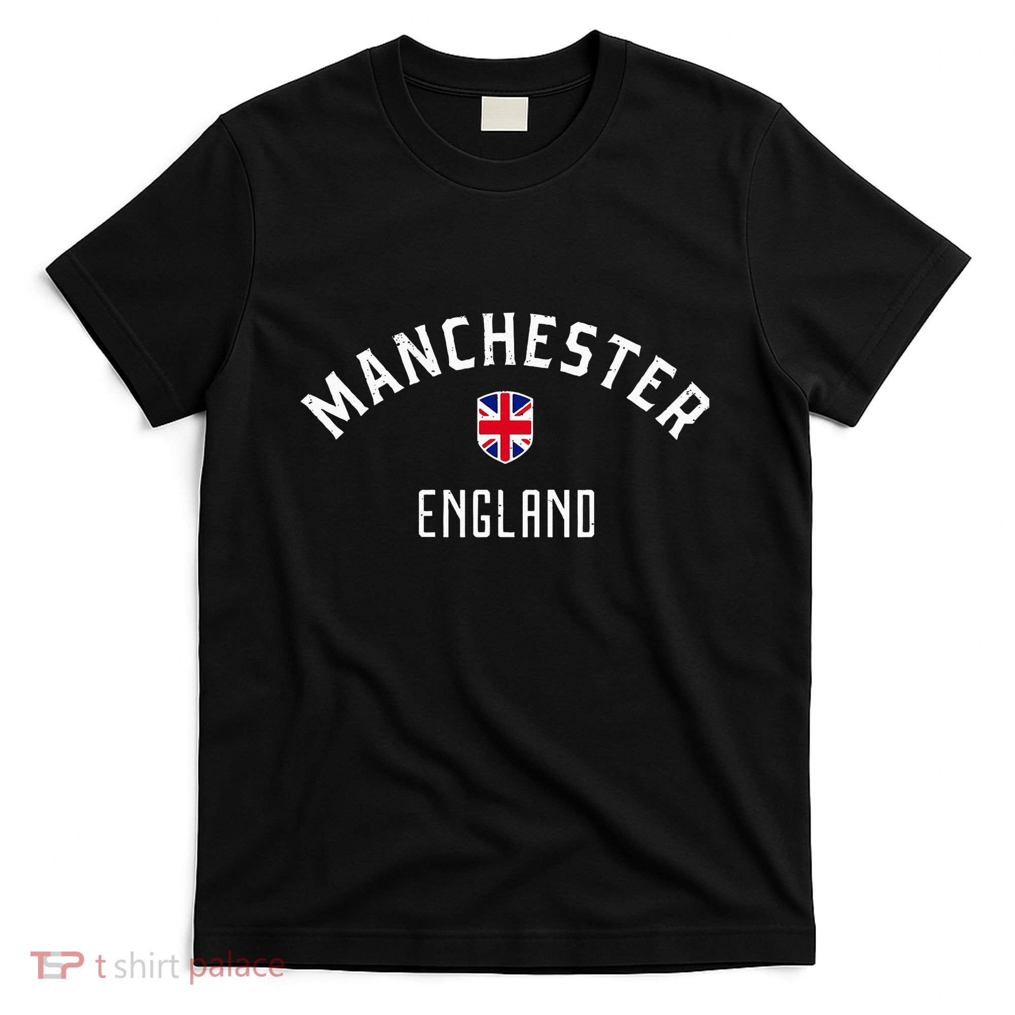 Manchester England United Kingdom British Flag Vintage T-Shirt