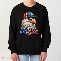 Merica Eagle USA Eagle 4th Of July Patriotic Funny Bald Eagle Women's Sweatshirt thumb 0
