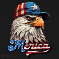 Merica Eagle USA Eagle 4th Of July Patriotic Funny Bald Eagle Coaster thumb 2