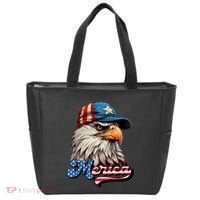 Merica Eagle USA Eagle 4th Of July Patriotic Funny Bald Eagle Tote Bag thumb 0