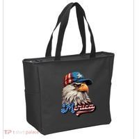 Merica Eagle USA Eagle 4th Of July Patriotic Funny Bald Eagle Tote Bag thumb 2