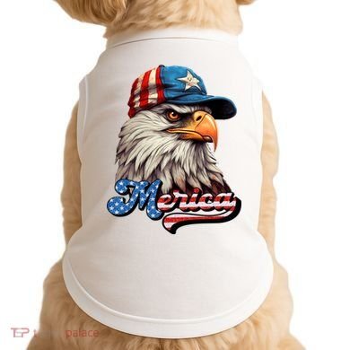 Merica Eagle USA Eagle 4th Of July Patriotic Funny Bald Eagle Doggie Tank