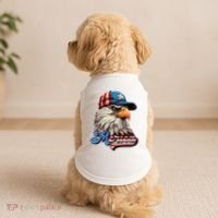 Merica Eagle USA Eagle 4th Of July Patriotic Funny Bald Eagle Doggie Tank thumb 2
