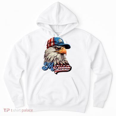 Merica Eagle USA Eagle 4th Of July Patriotic Funny Bald Eagle Hoodie