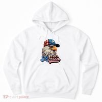 Merica Eagle USA Eagle 4th Of July Patriotic Funny Bald Eagle Hoodie thumb 0