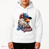 Merica Eagle USA Eagle 4th Of July Patriotic Funny Bald Eagle Hoodie thumb 2