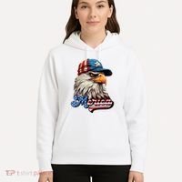 Merica Eagle USA Eagle 4th Of July Patriotic Funny Bald Eagle Hoodie thumb 5