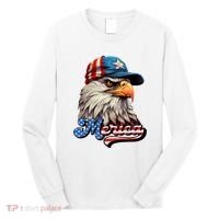 Merica Eagle USA Eagle 4th Of July Patriotic Funny Bald Eagle Long Sleeve Shirt thumb 0