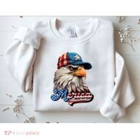 Merica Eagle USA Eagle 4th Of July Patriotic Funny Bald Eagle Sweatshirt thumb 2