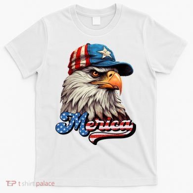 Merica Eagle USA Eagle 4th Of July Patriotic Funny Bald Eagle T-Shirt