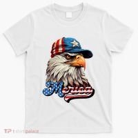 Merica Eagle USA Eagle 4th Of July Patriotic Funny Bald Eagle T-Shirt thumb 0