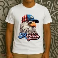 Merica Eagle USA Eagle 4th Of July Patriotic Funny Bald Eagle T-Shirt thumb 3