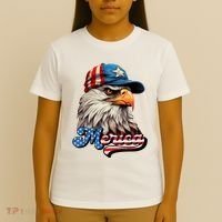 Merica Eagle USA Eagle 4th Of July Patriotic Funny Bald Eagle T-Shirt thumb 4