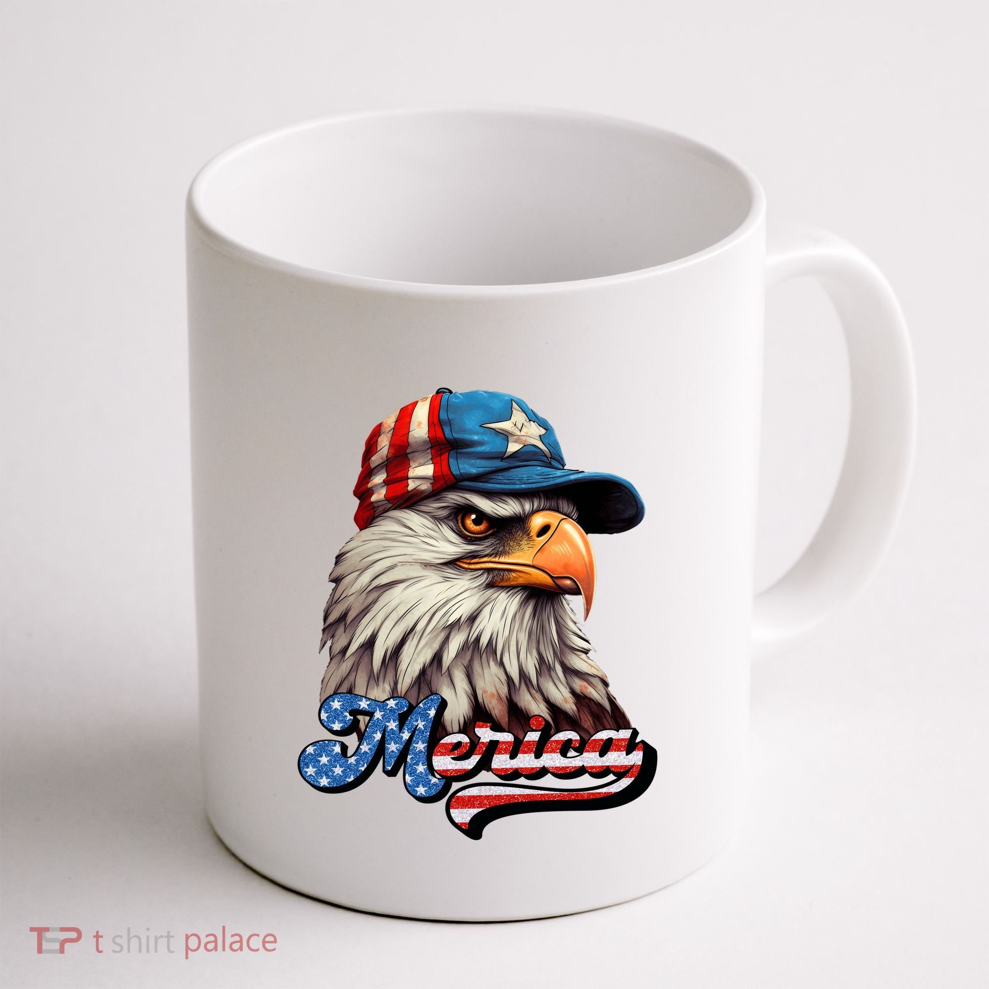 Merica Eagle USA Eagle 4th Of July Patriotic Funny Bald Eagle Coffee Mug