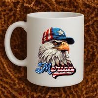 Merica Eagle USA Eagle 4th Of July Patriotic Funny Bald Eagle Coffee Mug thumb 2