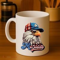 Merica Eagle USA Eagle 4th Of July Patriotic Funny Bald Eagle Coffee Mug thumb 4