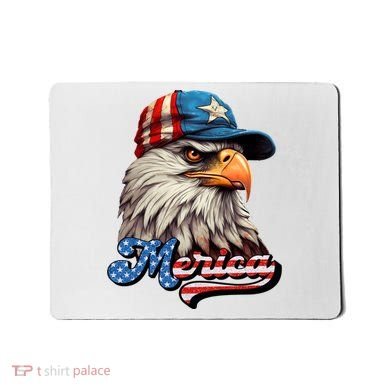 Merica Eagle USA Eagle 4th Of July Patriotic Funny Bald Eagle Mousepad