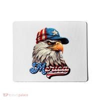 Merica Eagle USA Eagle 4th Of July Patriotic Funny Bald Eagle Mousepad thumb 0