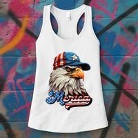 Merica Eagle USA Eagle 4th Of July Patriotic Funny Bald Eagle Women's Tank Top thumb 3