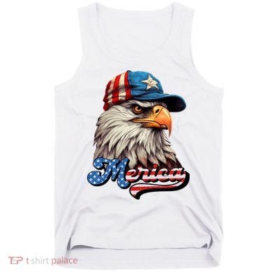 Merica Eagle USA Eagle 4th Of July Patriotic Funny Bald Eagle Tank Top