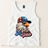 Merica Eagle USA Eagle 4th Of July Patriotic Funny Bald Eagle Tank Top thumb 2