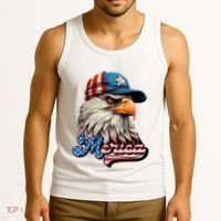 Merica Eagle USA Eagle 4th Of July Patriotic Funny Bald Eagle Tank Top thumb 3