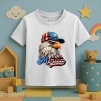 Merica Eagle USA Eagle 4th Of July Patriotic Funny Bald Eagle Toddler T-Shirt thumb 3
